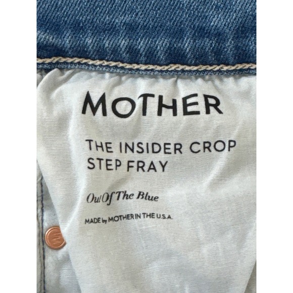 MOTHER The Insider Crop Step Fray Jeans Size 26 High Rise Denim - Picture 16 of 16